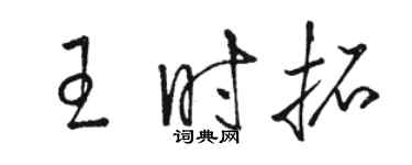 骆恒光王时拓草书个性签名怎么写