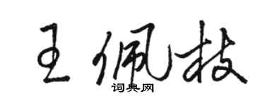 骆恒光王佩枝草书个性签名怎么写