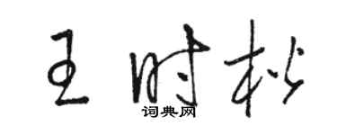 骆恒光王时楷草书个性签名怎么写