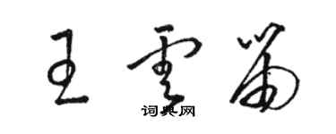 骆恒光王云笛草书个性签名怎么写