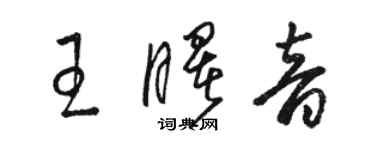骆恒光王曙音草书个性签名怎么写