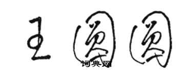 骆恒光王圆圆草书个性签名怎么写