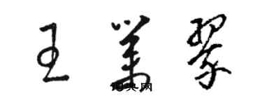 骆恒光王业翠草书个性签名怎么写