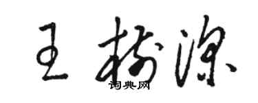 骆恒光王树深草书个性签名怎么写