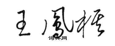 骆恒光王凤棋草书个性签名怎么写