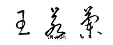 骆恒光王若兰草书个性签名怎么写