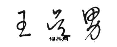 骆恒光王吴男草书个性签名怎么写