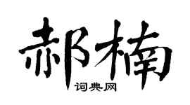 翁闿运郝楠楷书个性签名怎么写