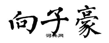 翁闿运向子豪楷书个性签名怎么写