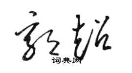 骆恒光郭超草书个性签名怎么写