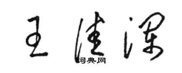 骆恒光王佳澜草书个性签名怎么写