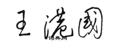 骆恒光王港国草书个性签名怎么写