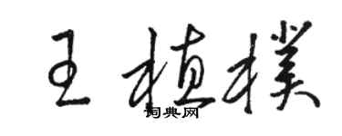 骆恒光王植朴草书个性签名怎么写