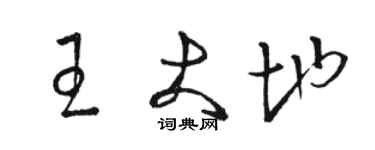 骆恒光王大地草书个性签名怎么写