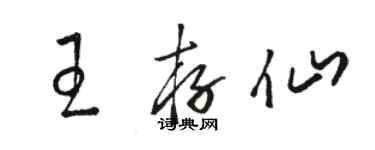 骆恒光王存仙草书个性签名怎么写