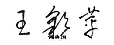 骆恒光王彩苹草书个性签名怎么写