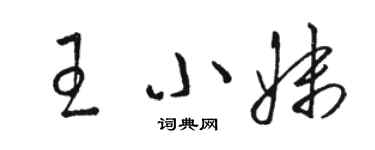骆恒光王小妹草书个性签名怎么写
