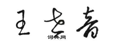 骆恒光王世音草书个性签名怎么写