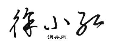 骆恒光徐小红草书个性签名怎么写