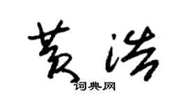 朱锡荣黄浩草书个性签名怎么写