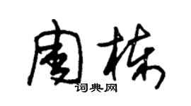 朱锡荣周栋草书个性签名怎么写