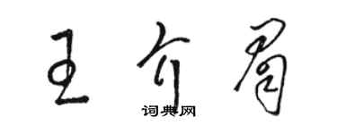 骆恒光王介眉草书个性签名怎么写