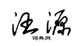 朱锡荣汪源草书个性签名怎么写