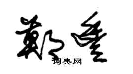朱锡荣郑丰草书个性签名怎么写