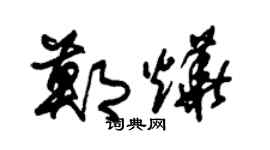 朱锡荣郑烨草书个性签名怎么写