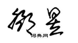 朱锡荣邓昱草书个性签名怎么写