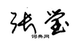 朱锡荣张莹草书个性签名怎么写