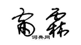 朱锡荣雷霖草书个性签名怎么写
