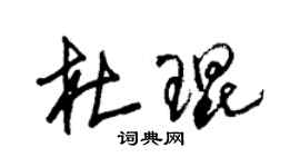 朱锡荣杜琨草书个性签名怎么写
