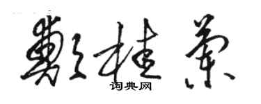 骆恒光郑桂兰草书个性签名怎么写