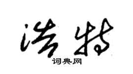 朱锡荣浩特草书个性签名怎么写