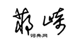 朱锡荣蒋崎草书个性签名怎么写