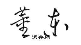 骆恒光董东草书个性签名怎么写