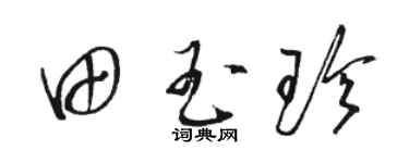 骆恒光田玉珍草书个性签名怎么写