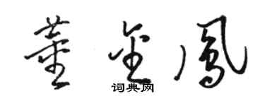 骆恒光董金凤草书个性签名怎么写