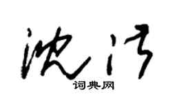 朱锡荣沈淑草书个性签名怎么写
