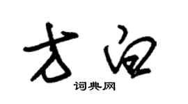 朱锡荣方白草书个性签名怎么写