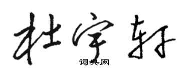 骆恒光杜宇轩草书个性签名怎么写