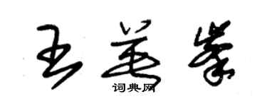 朱锡荣王英峰草书个性签名怎么写