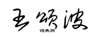 朱锡荣王颂波草书个性签名怎么写