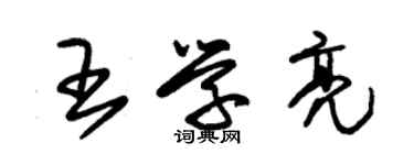 朱锡荣王学亮草书个性签名怎么写