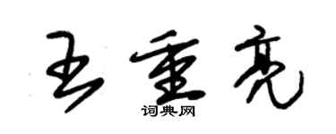 朱锡荣王重亮草书个性签名怎么写