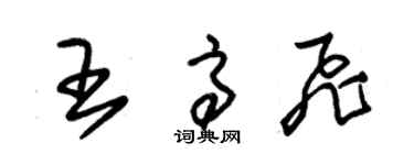朱锡荣王高飞草书个性签名怎么写