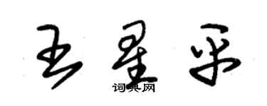 朱锡荣王星平草书个性签名怎么写