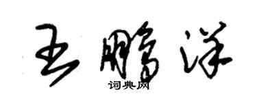 朱锡荣王鹏洋草书个性签名怎么写