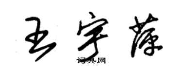 朱锡荣王宇萍草书个性签名怎么写
